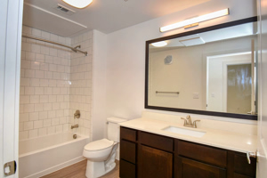 Photo of a apartment unit bathroom